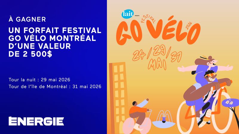 À GAGNER: un forfait Vélo Québec d’une valeur de 2 500$ !